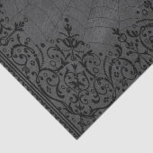 Spider Hexe | Graue Fantasy Spiderweb Geblüht Seidenpapier (Detail)