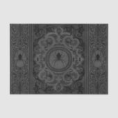 Spider Hexe | Graue Fantasy Spiderweb Geblüht Seidenpapier (Vorderseite)