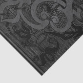 Spider Hexe | Graue Fantasy Spiderweb Geblüht Seidenpapier (Detail)