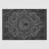 Spider Hexe | Graue Fantasy Spiderweb Geblüht Seidenpapier (Vorderseite)