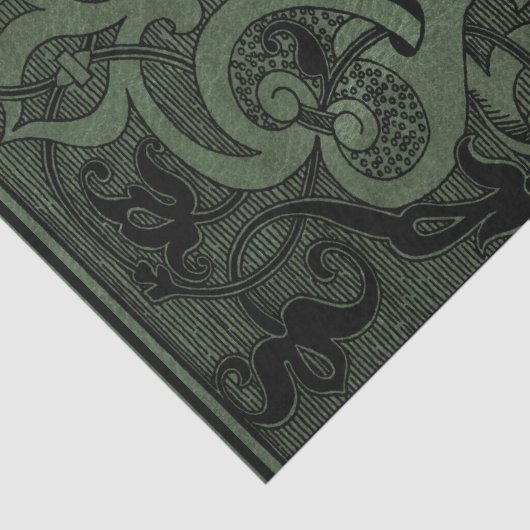 Spider Hexe | Sage Green Spiderweb Geblüht Seidenpapier (Detail)