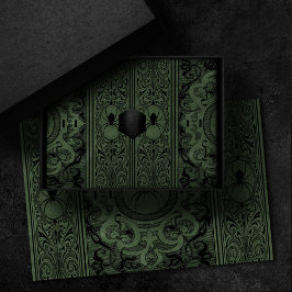 Spider Hexe | Sage Green Spiderweb Geblüht Seidenpapier