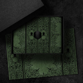 Spider Hexe | Sage Green Spiderweb Geblüht Seidenpapier