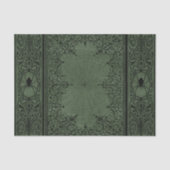 Spider Hexe | Sage Green Spiderweb Geblüht Seidenpapier (Vorderseite)