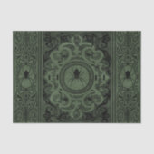 Spider Hexe | Sage Green Spiderweb Geblüht Seidenpapier (Vorderseite)