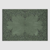 Spider Hexe | Sage Green Spiderweb Geblüht Seidenpapier (Vorderseite)