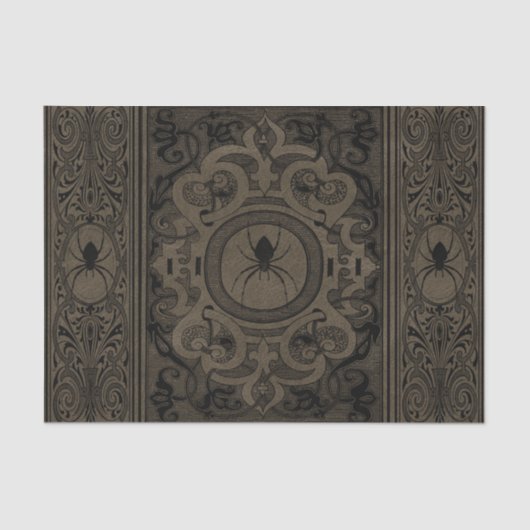 Spider Hexe | Süede Fantasy Spiderweb Geblüht Seidenpapier (Vorderseite)