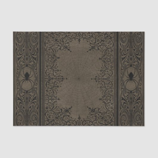 Spider Hexe | Süede Fantasy Spiderweb Geblüht Seidenpapier (Vorderseite)