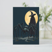 Spider, Hexe und Mondlichtschatten Einladung (Stehend Vorderseite)