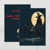 Spider, Hexe und Mondlichtschatten Einladung (Vorne/Hinten)