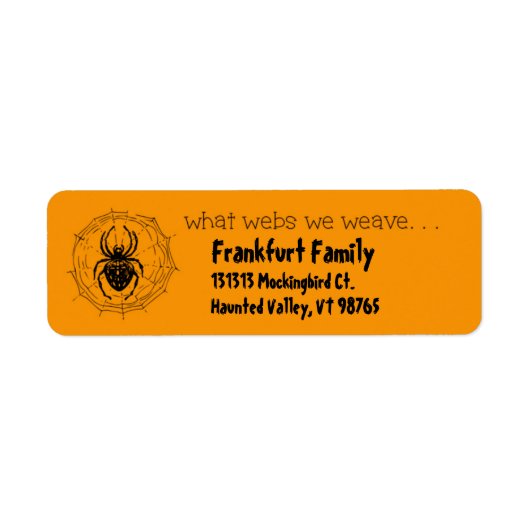 Spider im Web erinnert uns an unsere Webs (Vorne)