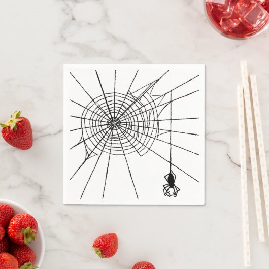 Spider in einem Web-Gothic Halloween Serviette (Beispiel)