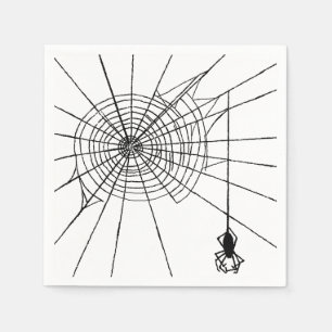 Spider in einem Web-Gothic Halloween Serviette