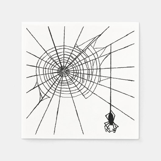 Spider in einem Web-Gothic Halloween Serviette (Vorderseite)