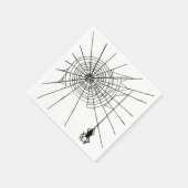Spider in einem Web-Gothic Halloween Serviette (Ecke)