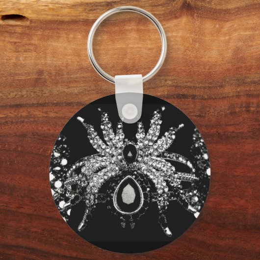 Spider Kristall Diamantfunkel Schlüsselanhänger (Vorderseite)