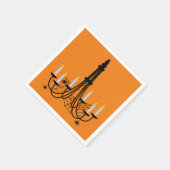 Spider Kronleuchter Halloween gothic Serviette (Ecke)