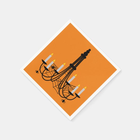 Spider Kronleuchter Halloween gothic Serviette (Ecke)