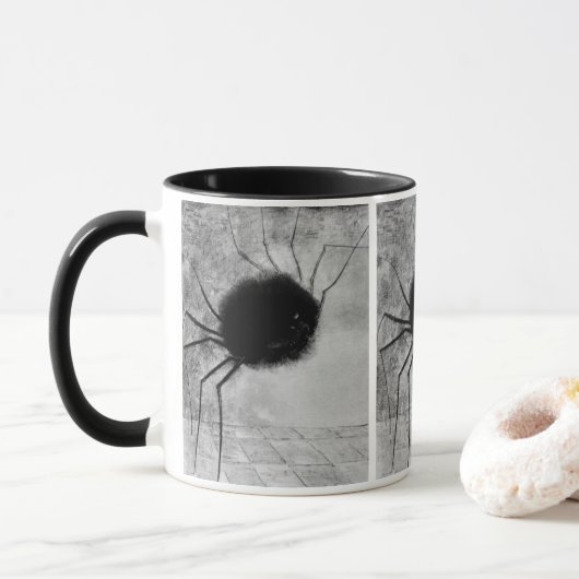 Spider lächeln von Odilon Redon, Vintages Hallowee Tasse (Mit Donut)