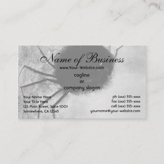 Spider lächeln von Odilon Redon Visitenkarte (Vorderseite)