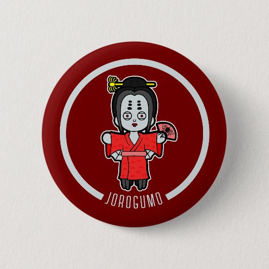 Spider Lady Jorogumo | Japanisch Yokai Button (Vorderseite)