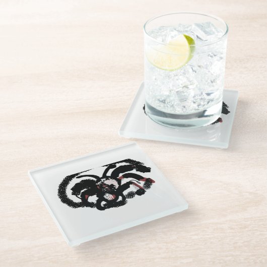 Spider latte joy glasuntersetzer (Schrägansicht)