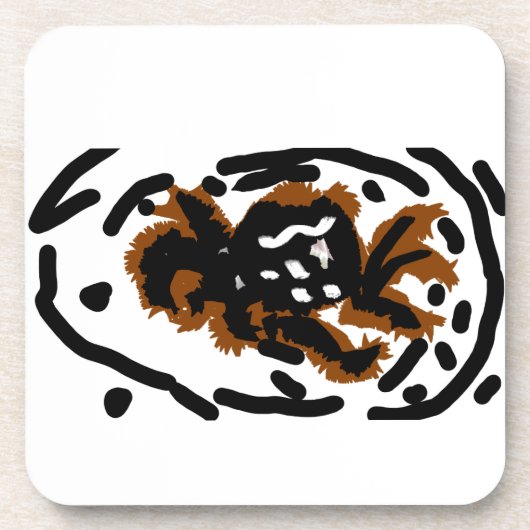 Spider Latte Liebe Getränkeuntersetzer (Vorderseite)