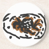 Spider Latte Liebe Getränkeuntersetzer (Vorne)