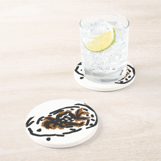 Spider Latte Liebe Getränkeuntersetzer (Seite)