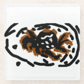 Spider Latte Liebe Glasuntersetzer (Vorderseite)