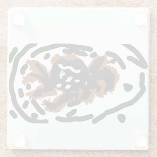 Spider Latte Liebe Glasuntersetzer (Rückseite)