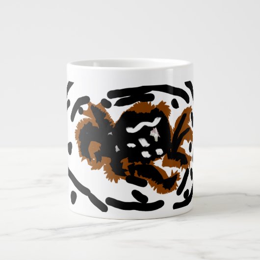 Spider Latte Liebe Jumbo-Tasse (Vorderseite)