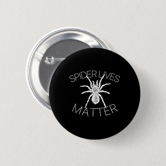 Spider Lives Problem Funny Insect Meme T Shirt Button (Vorne & Hinten)