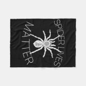 Spider Lives Problem Funny Insect Meme T Shirt Fleecedecke (Vorderseite (Horizontal))