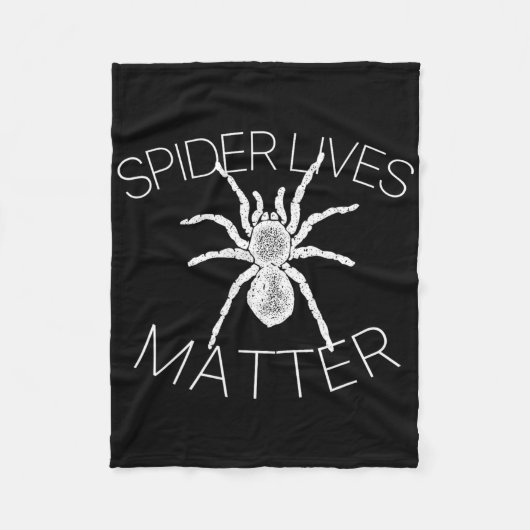 Spider Lives Problem Funny Insect Meme T Shirt Fleecedecke (Vorderseite)