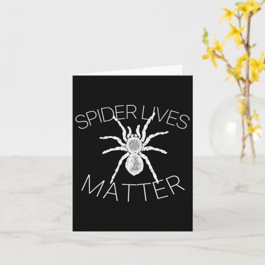 Spider Lives Problem Funny Insect Meme T Shirt Karte (Gelbe Blume)