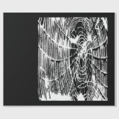 Spider Lovers Tangled Halloween Spider Web White Geschenkpapier (Flach)