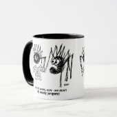 Spider macht einen Jumper anstelle eines Web Tasse (Vorderseite Links)