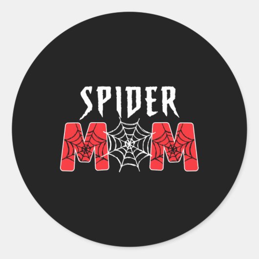 Spider Mama Spider Vater Familienspinnen Geburtsta Runder Aufkleber (Vorderseite)