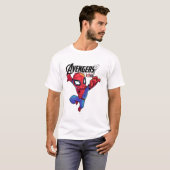 Spider-Man – Chibi Marvel Superhelden-Kunst T-Shirt (Vorne ganz)