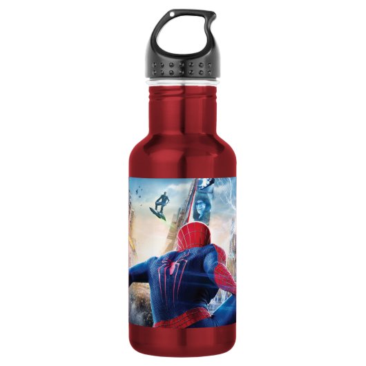 Spider-Man Water Bottle – Marvel Superhero Sports Edelstahlflasche (Vorderseite)