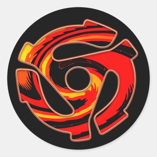 Spider mit 45 U/min Runder Aufkleber (Vorderseite)