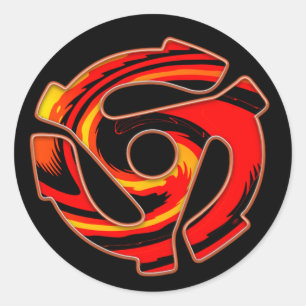 Spider mit 45 U/min Runder Aufkleber