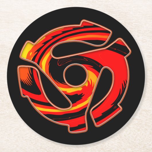 Spider mit 45 U/min Runder Pappuntersetzer (Vorderseite)