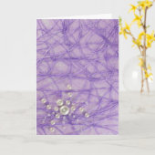 Spider mit Perlen Lila abstrakt personalisieren Karte (Gelbe Blume)