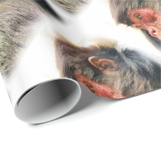 SPIDER MONKEY GESCHENKPAPIER (Rolleneckpunkt)