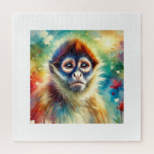 Spider Monkey Harmony 220824AREF117 - Watercolor Puzzle (Vertikal)