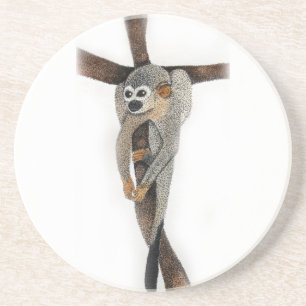 spider monkey pen art getränkeuntersetzer