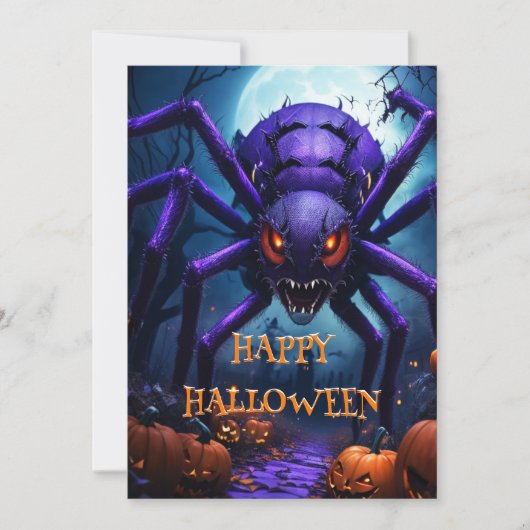 Spider Monster Halloween-Party Einladung (Vorderseite)