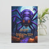 Spider Monster Halloween-Party Einladung (Stehend Vorderseite)